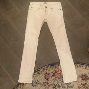 Free People White Boot Cut Jeans